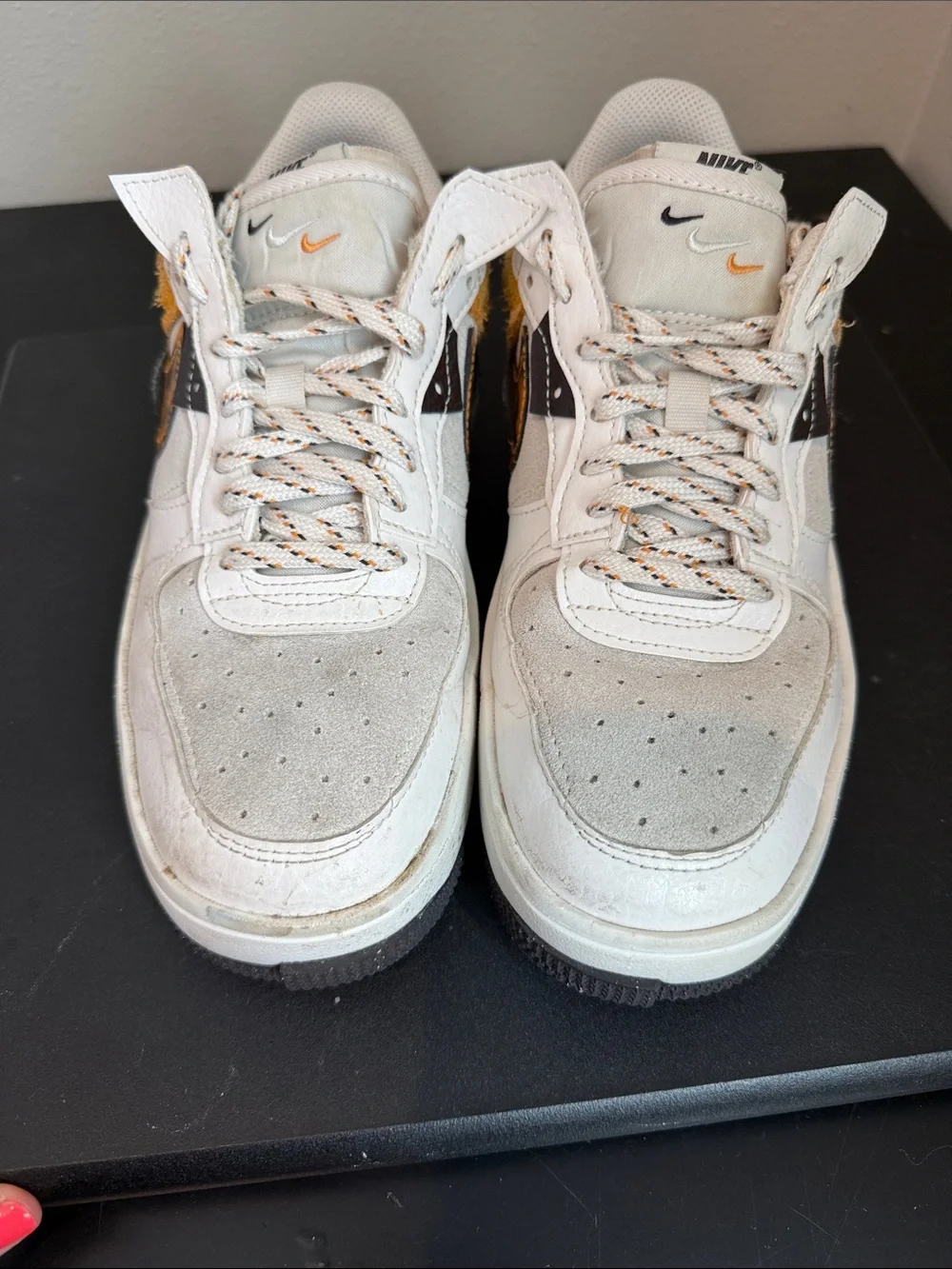 Nike | Air Force 1 Fontanka Low | White Tan with Gold Tortoise Swoosh